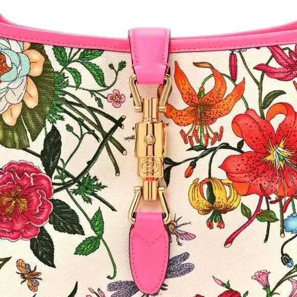 Gucci Canvas Flora Medium Jackie Hobo #235271G12B - Picture 8 of 10